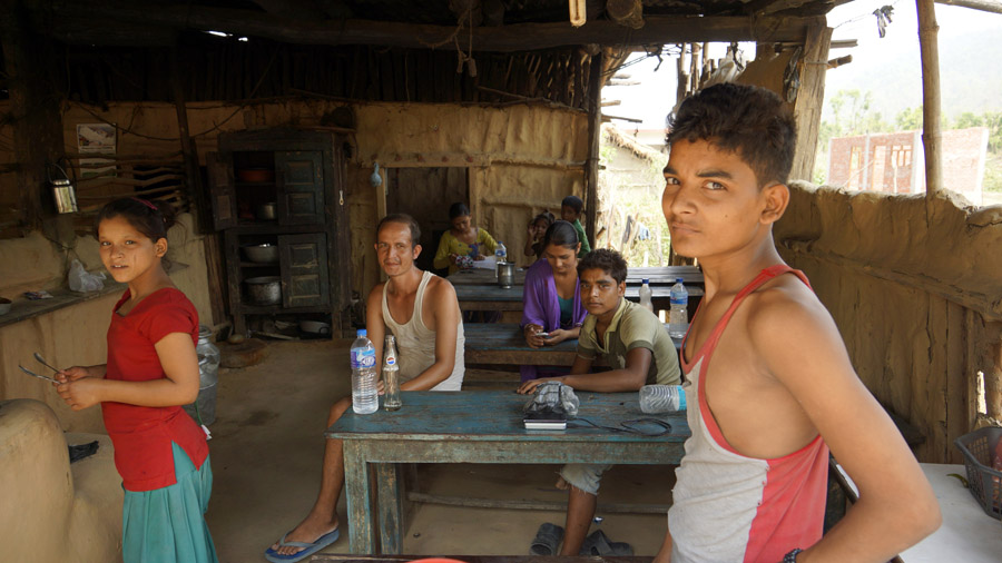 People of Nepal in restaurant