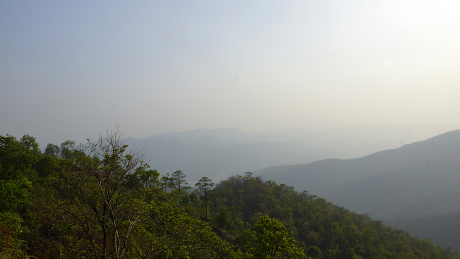 Smog and dust in valley